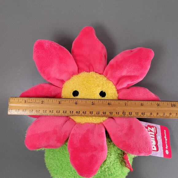 BumBumz SpringBumz Flower Plush 7" Jazwares Russ Stuffed Toy Pink Green Yellow - Picture 6 of 16